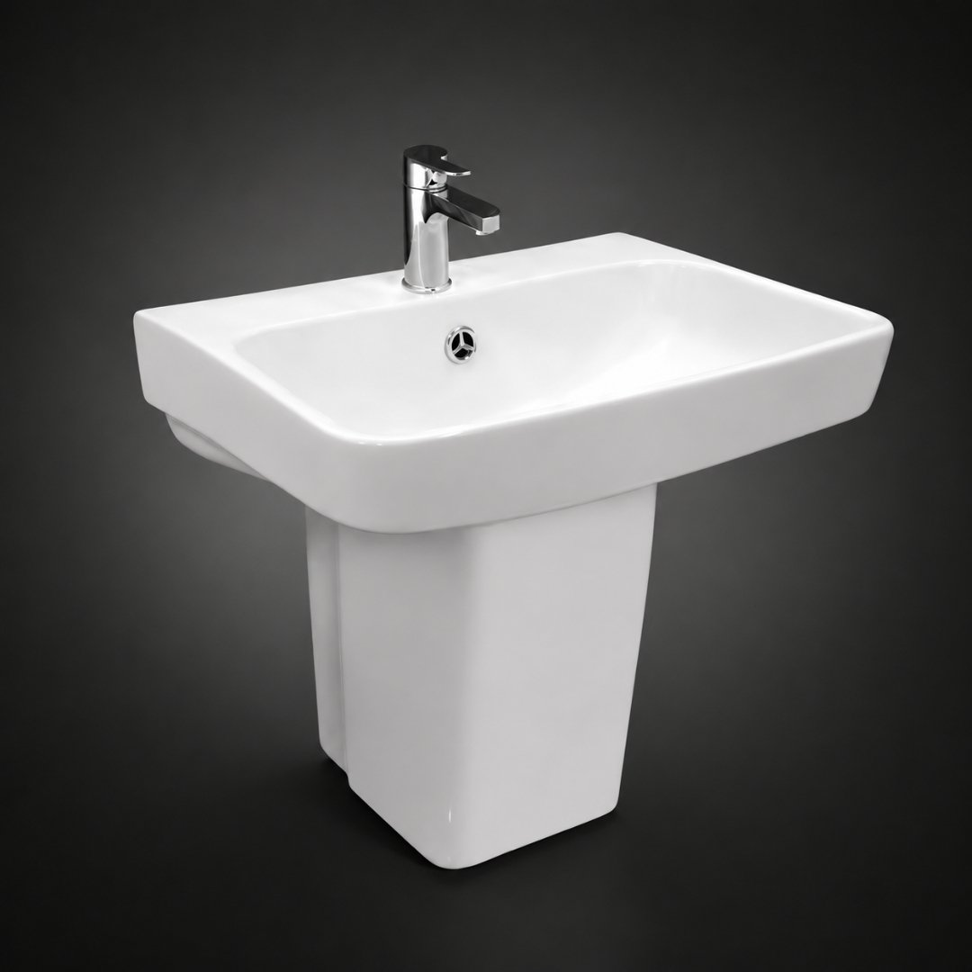 FABIYA With Pedestal Washbasin with Pedestal Wash Basin - My Home Studio